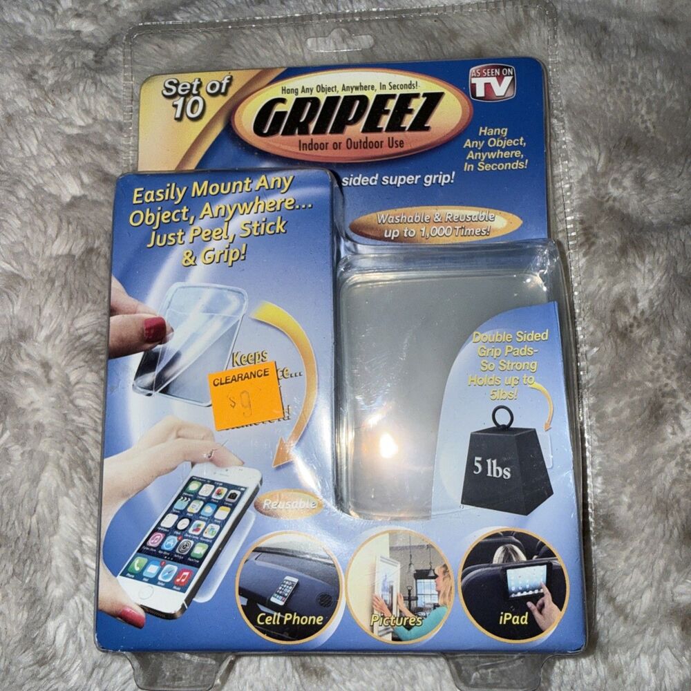 Gripeez As Seen On Tv Easily Mount any Object Super Grip Indoor Outdoor NEW